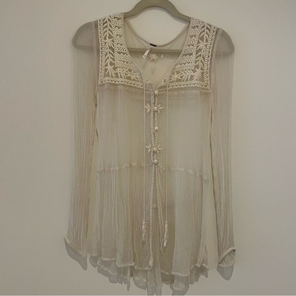 Free People sheer blouse